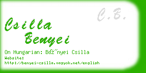 csilla benyei business card